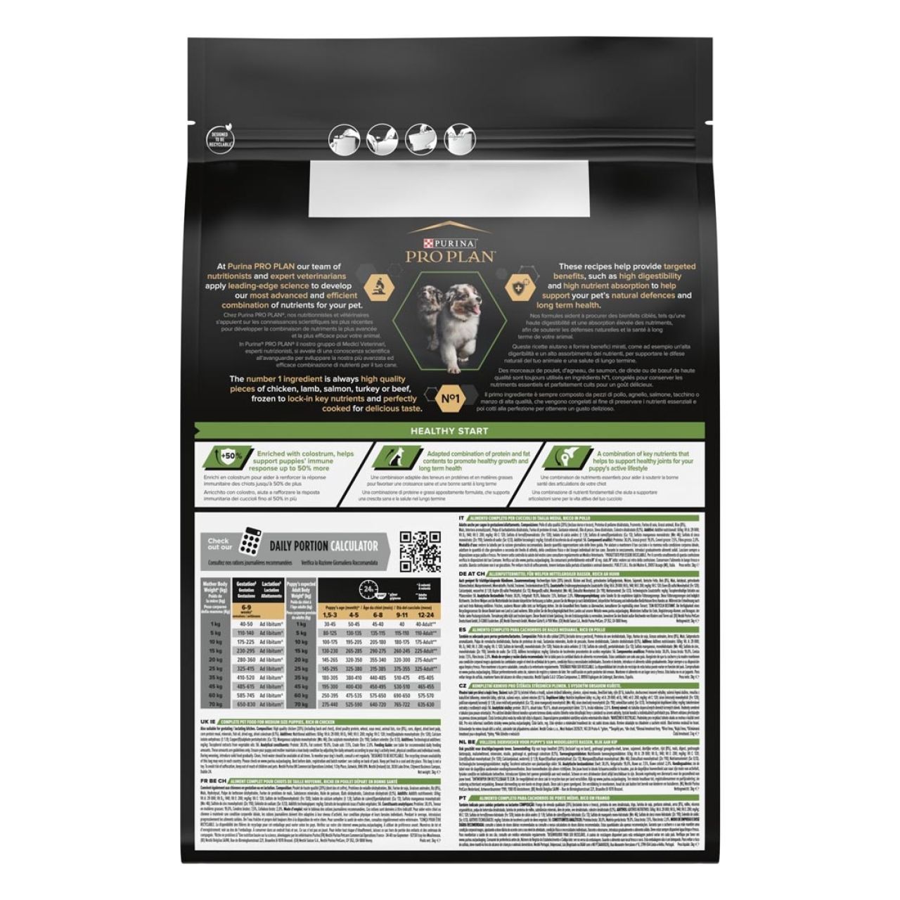 PRO PLAN Puppy Medium Healthy Start - piletina