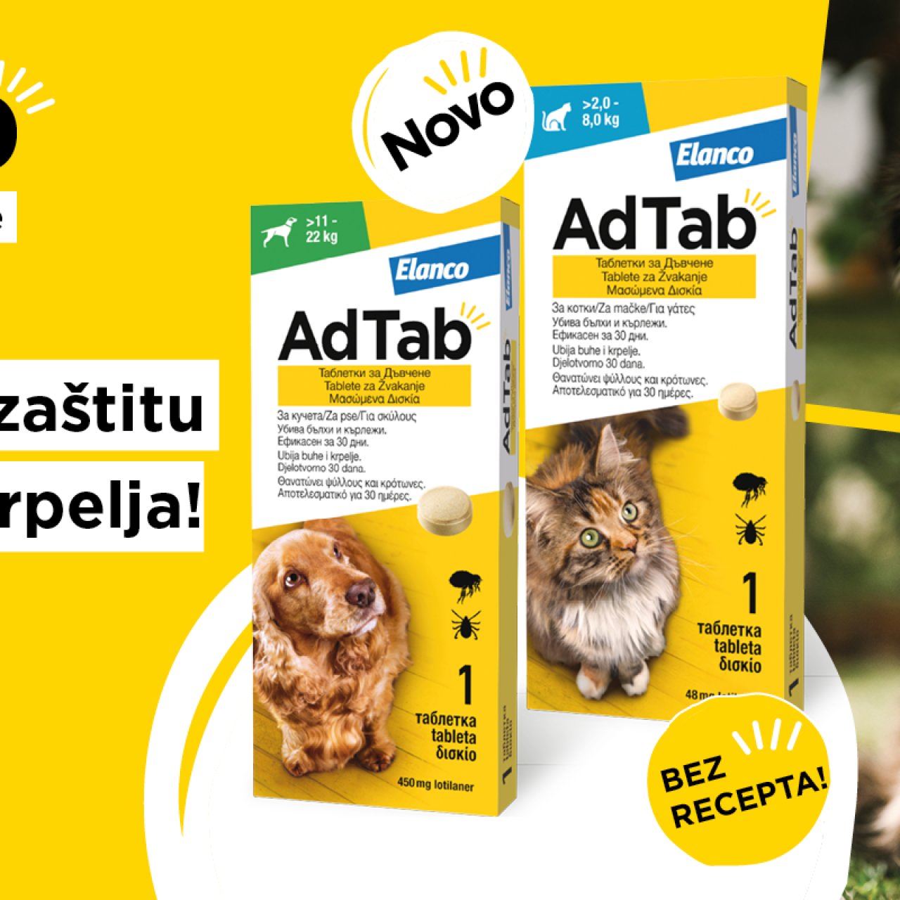 Elanco AdTab tableta za žvakanje za pse - protiv buha i krpelja