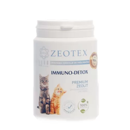 ZEOTEX Mačke Immuno Detox, premium zeolit (klinoptilolit) 120g