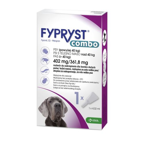 FYPRYST COMBO otopina za nakapanje, za vrlo velike pse ( > 40kg)
