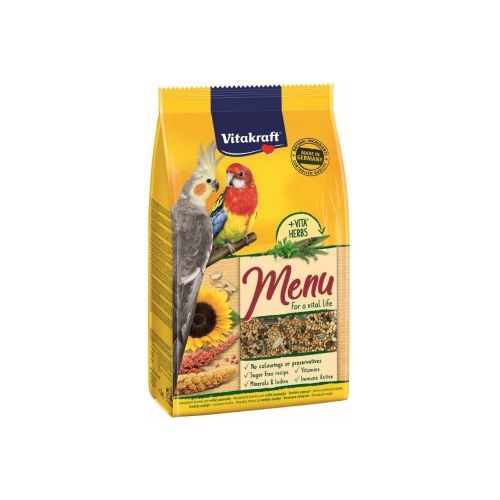 Vitakraft hrana Menu Vital za srednje papige s medom – 1 kg